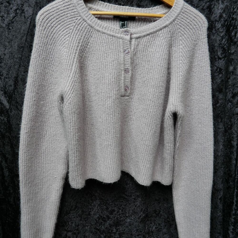 Forever-21 Women's Grey and Red Jumper